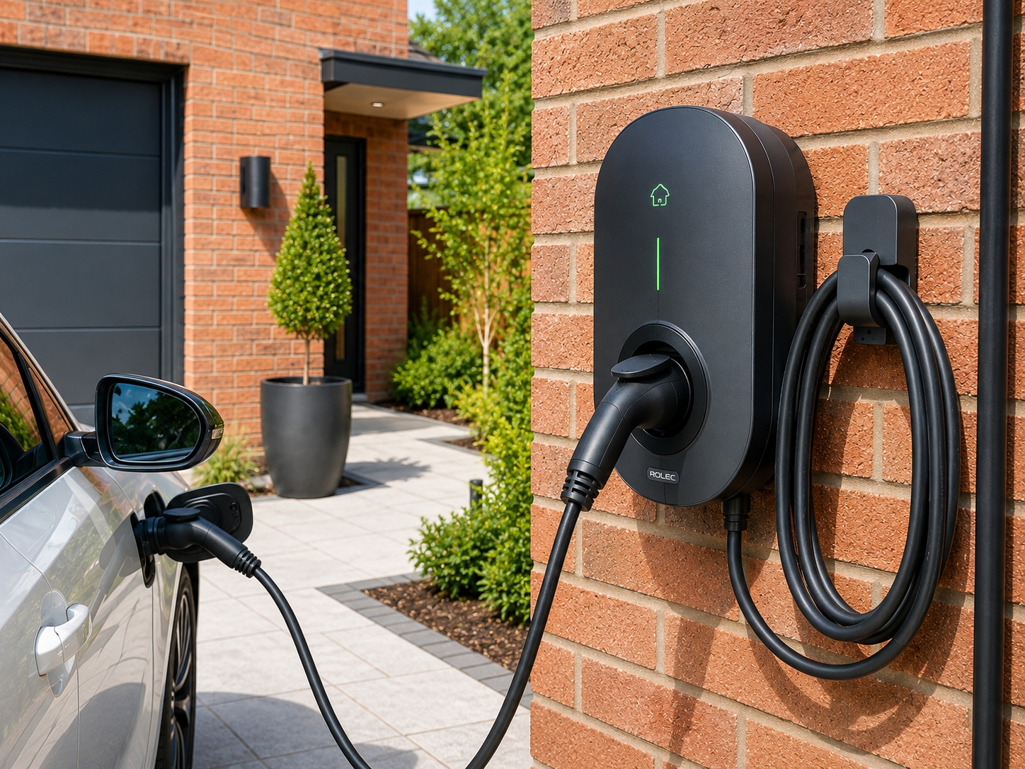 Domestic electric vehicle charger installation